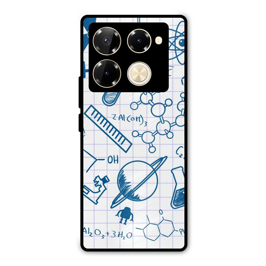 Science Notebook Metal Back Case for Infinix Note 40 Pro Plus