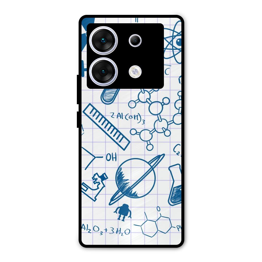 Science Notebook Metal Back Case for Infinix Zero 30 5G