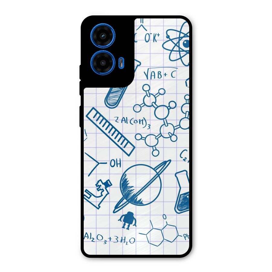 Science Notebook Metal Back Case for Moto G45
