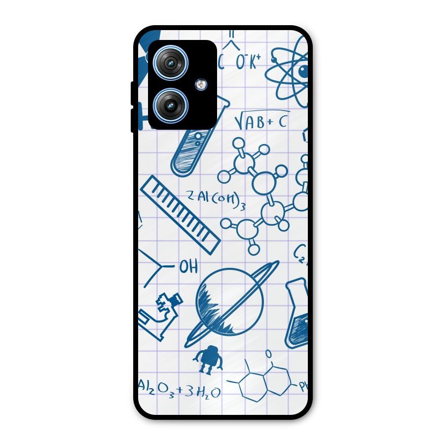 Science Notebook Metal Back Case for Moto G54