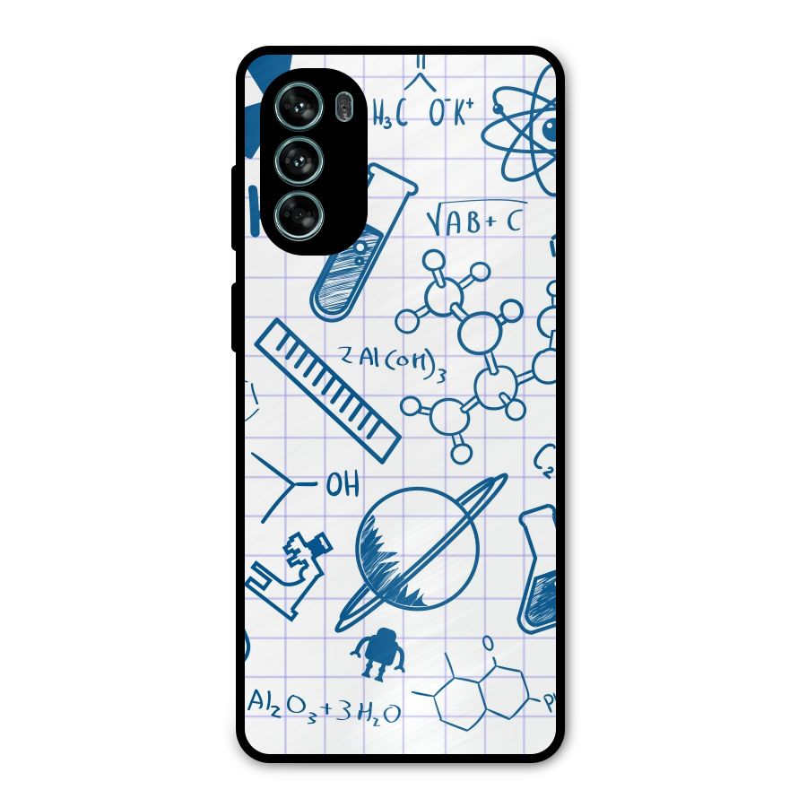 Science Notebook Metal Back Case for Moto G62