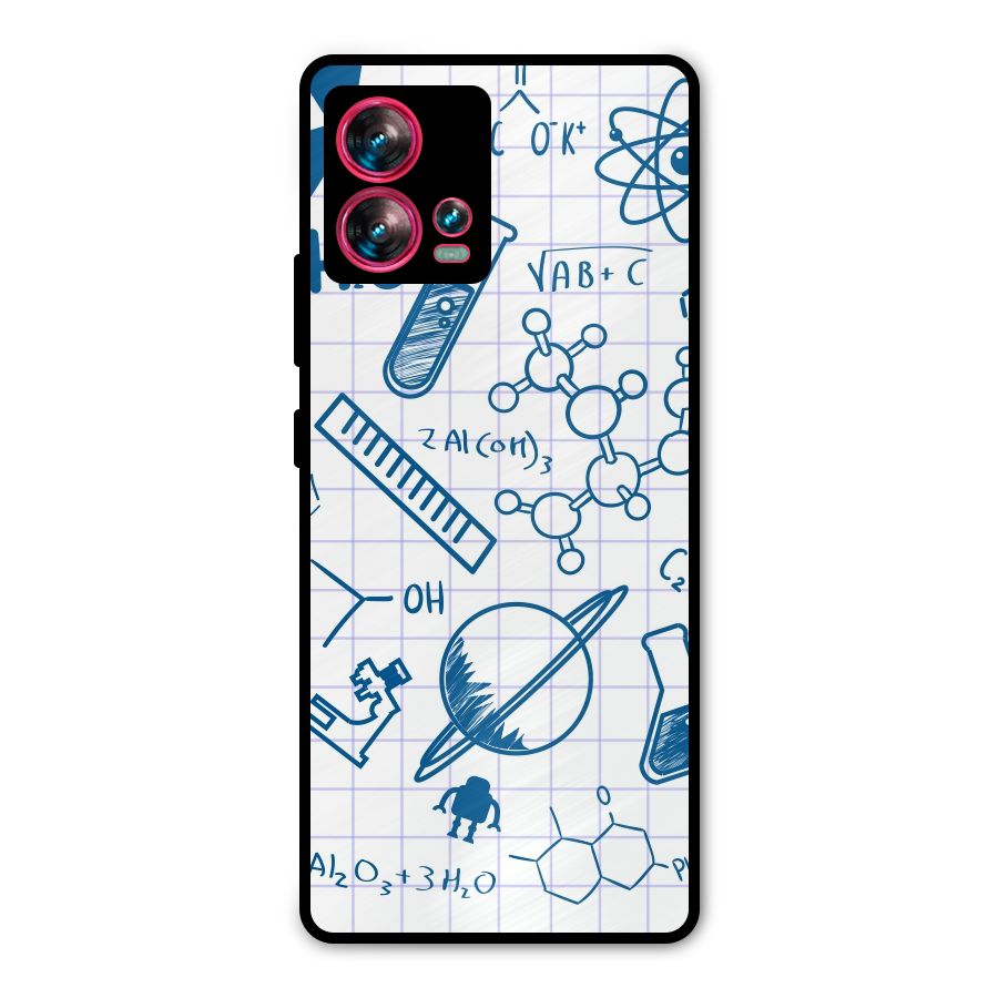 Science Notebook Metal Back Case for Motorola Edge 30 Fusion