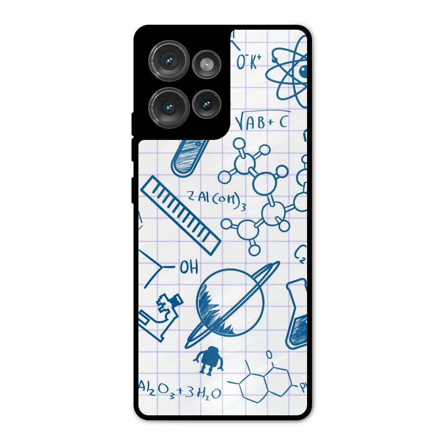 Science Notebook Metal Back Case for Motorola Edge 50
