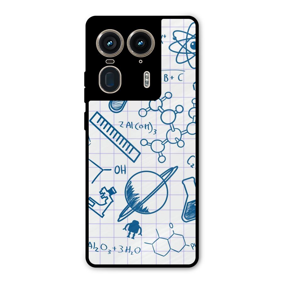 Science Notebook Metal Back Case for Motorola Edge 50 Ultra