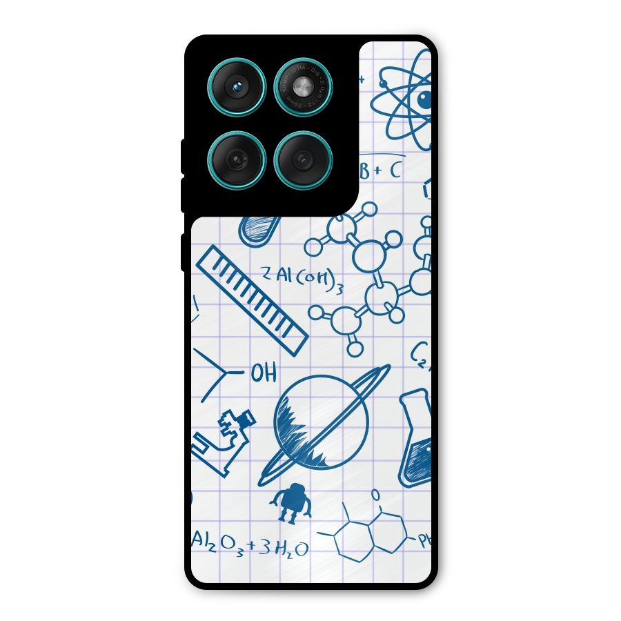 Science Notebook Metal Back Case for Motorola Edge 60 Fusion