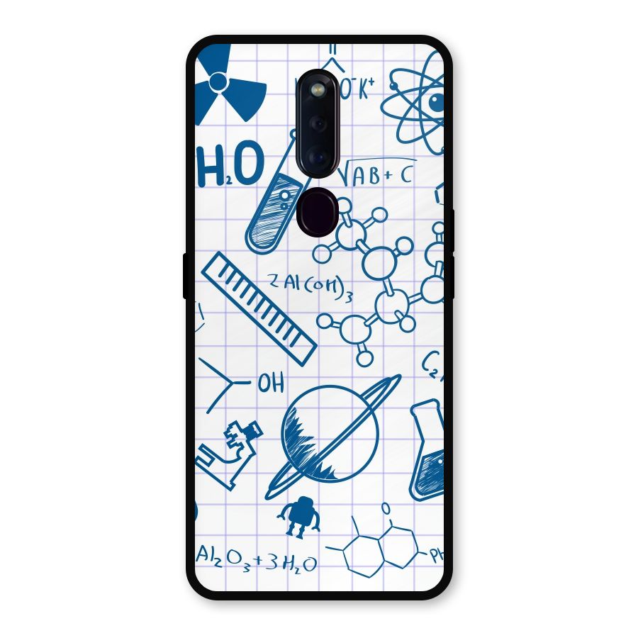 Science Notebook Metal Back Case for Oppo F11 Pro