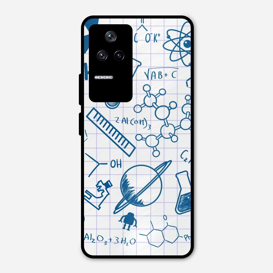 Science Notebook Metal Back Case for Poco F4 5G