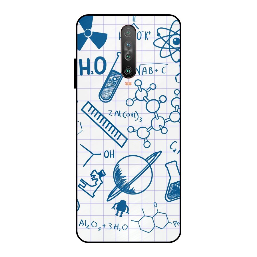 Science Notebook Metal Back Case for Poco X2