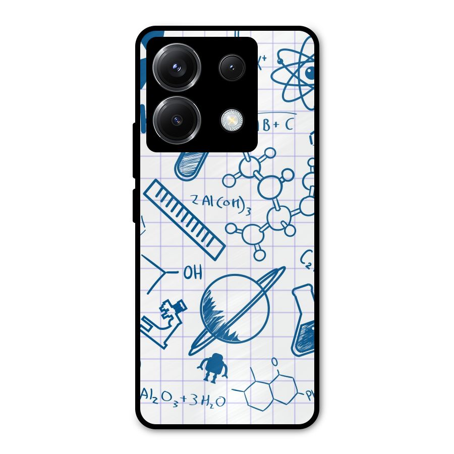 Science Notebook Metal Back Case for Poco X6
