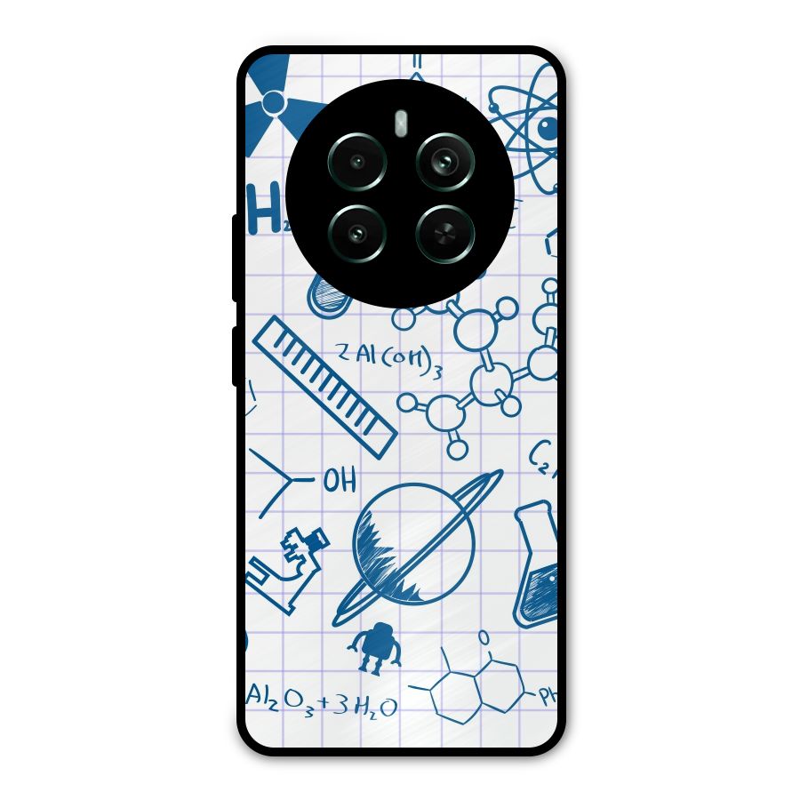 Science Notebook Metal Back Case for Realme 12 Pro Plus