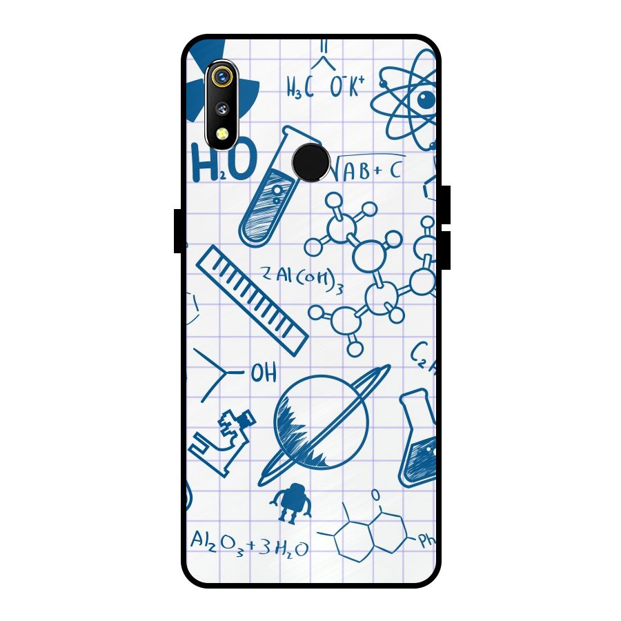 Science Notebook Metal Back Case for Realme 3i