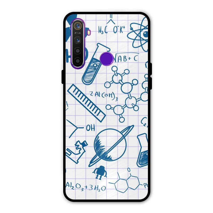 Science Notebook Metal Back Case for Realme 5