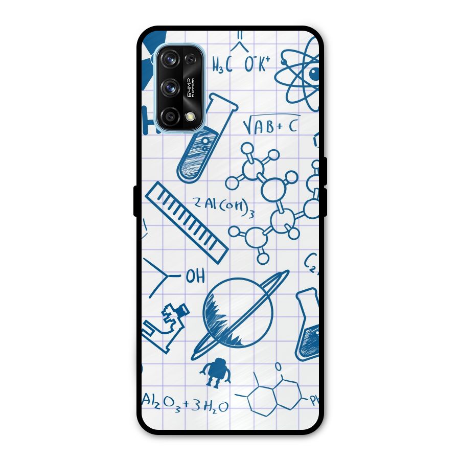 Science Notebook Metal Back Case for Realme 7 Pro