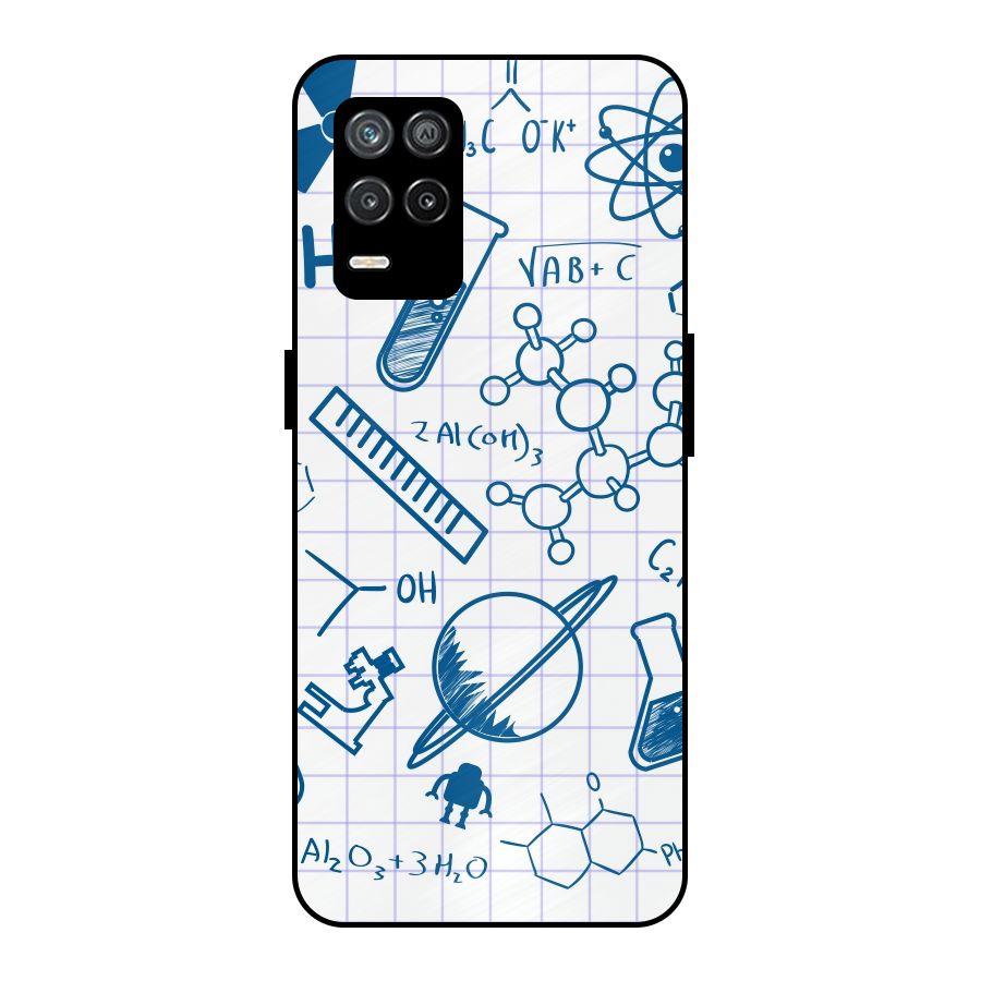 Science Notebook Metal Back Case for Realme 8s 5G