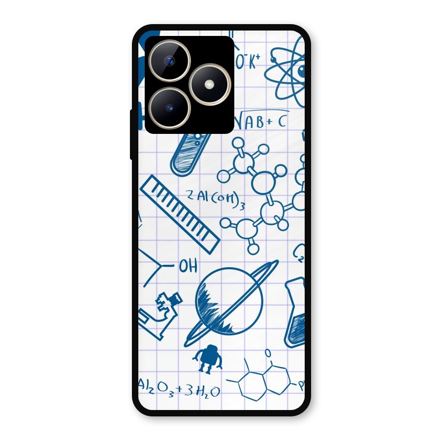 Science Notebook Metal Back Case for Realme Narzo N53