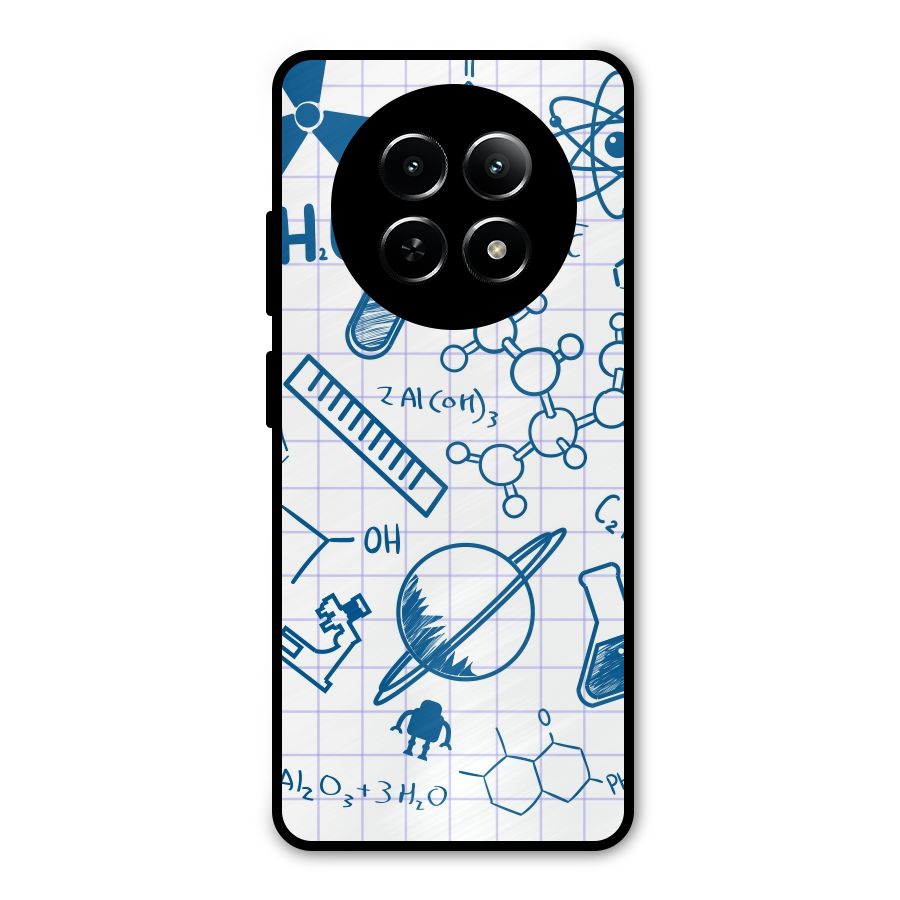 Science Notebook Metal Back Case for Realme Narzo N65