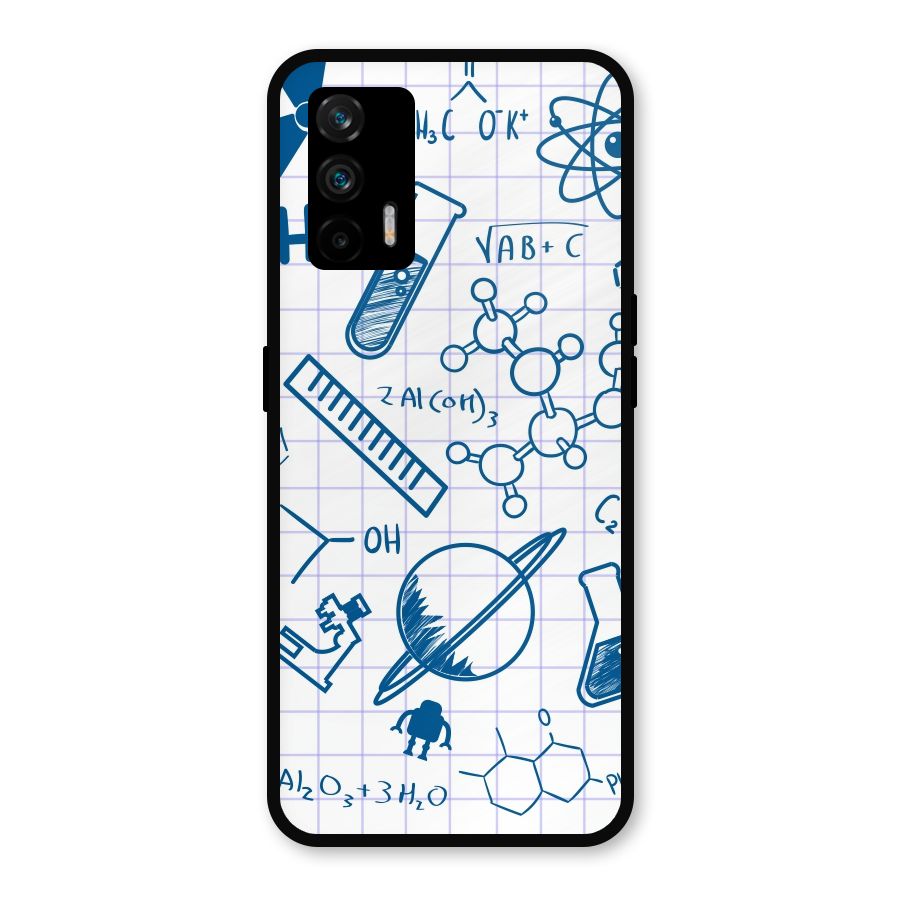 Science Notebook Metal Back Case for Realme X7 Max