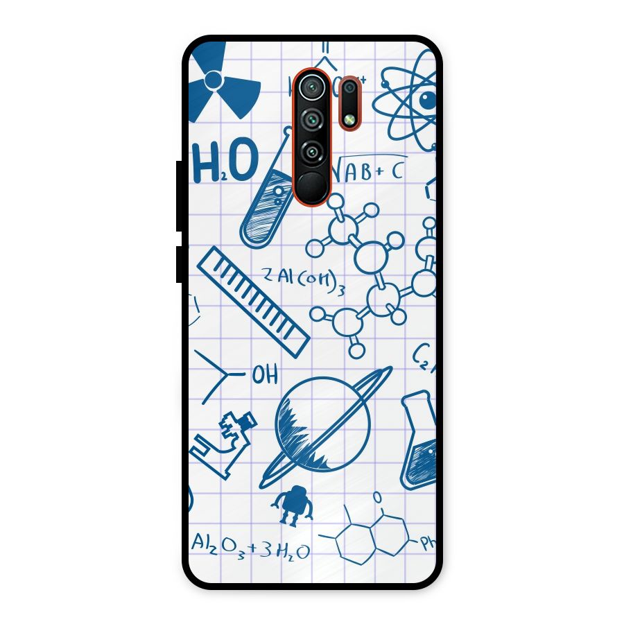 Science Notebook Metal Back Case for Redmi 9 Prime