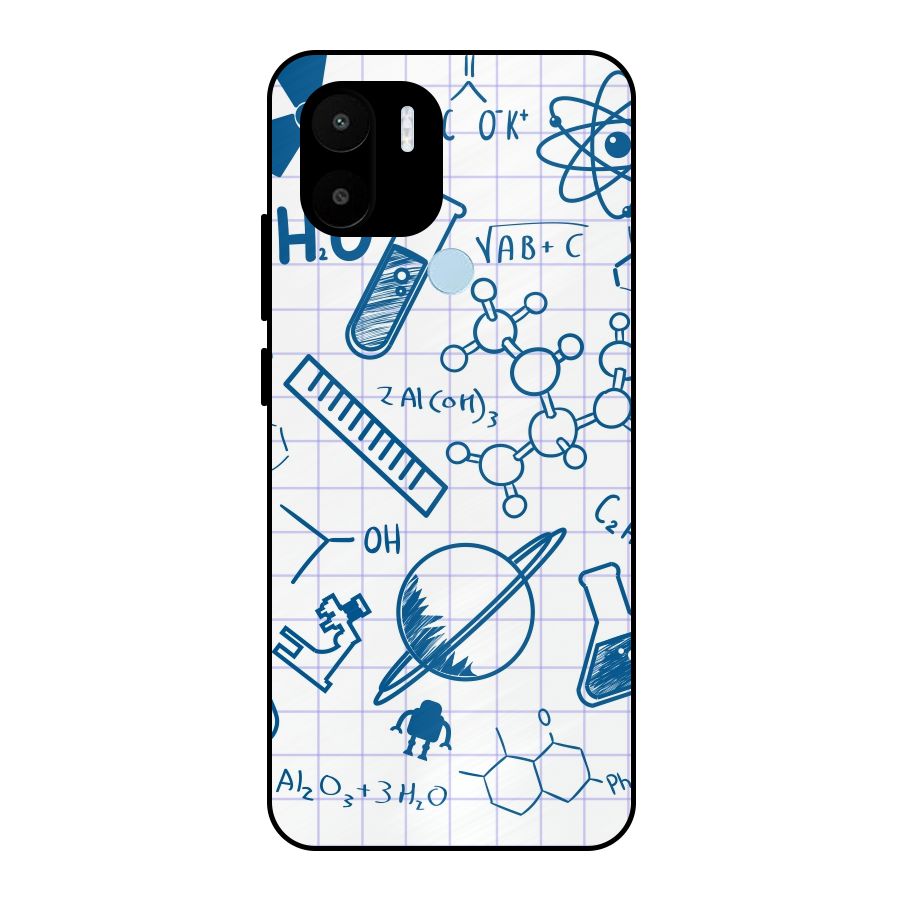 Science Notebook Metal Back Case for Redmi A1+