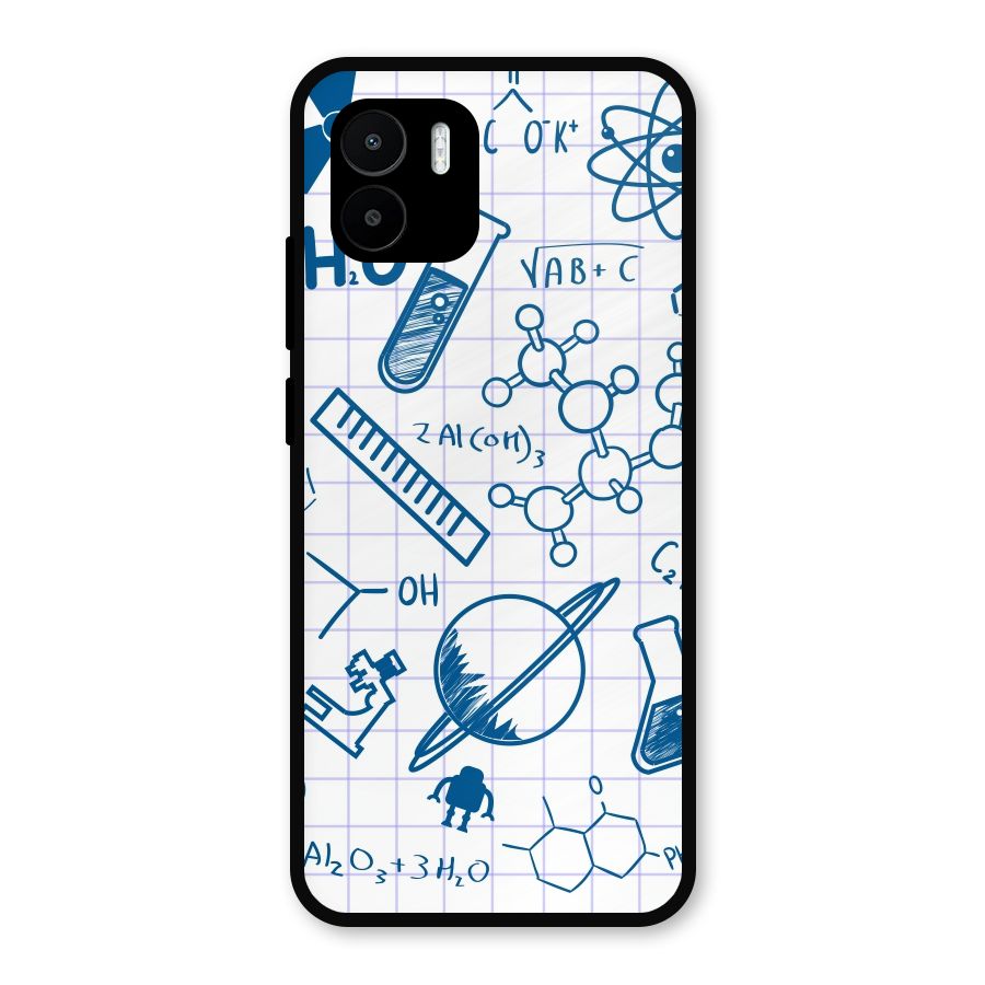 Science Notebook Metal Back Case for Redmi A2