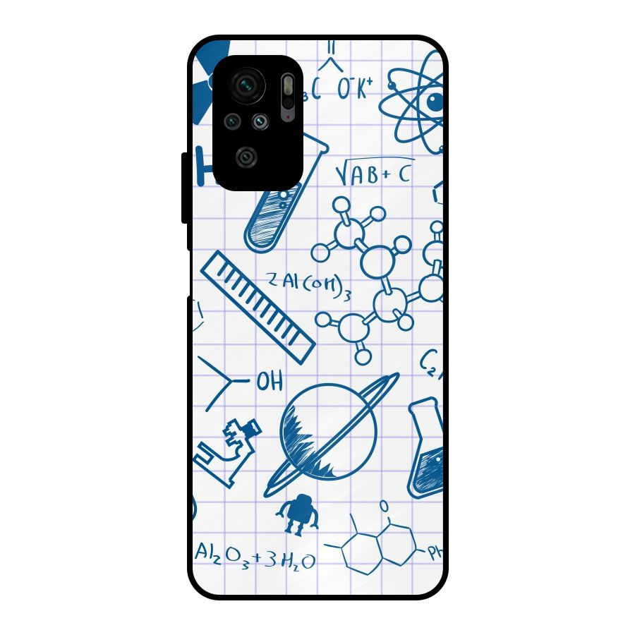 Science Notebook Metal Back Case for Redmi Note 10S