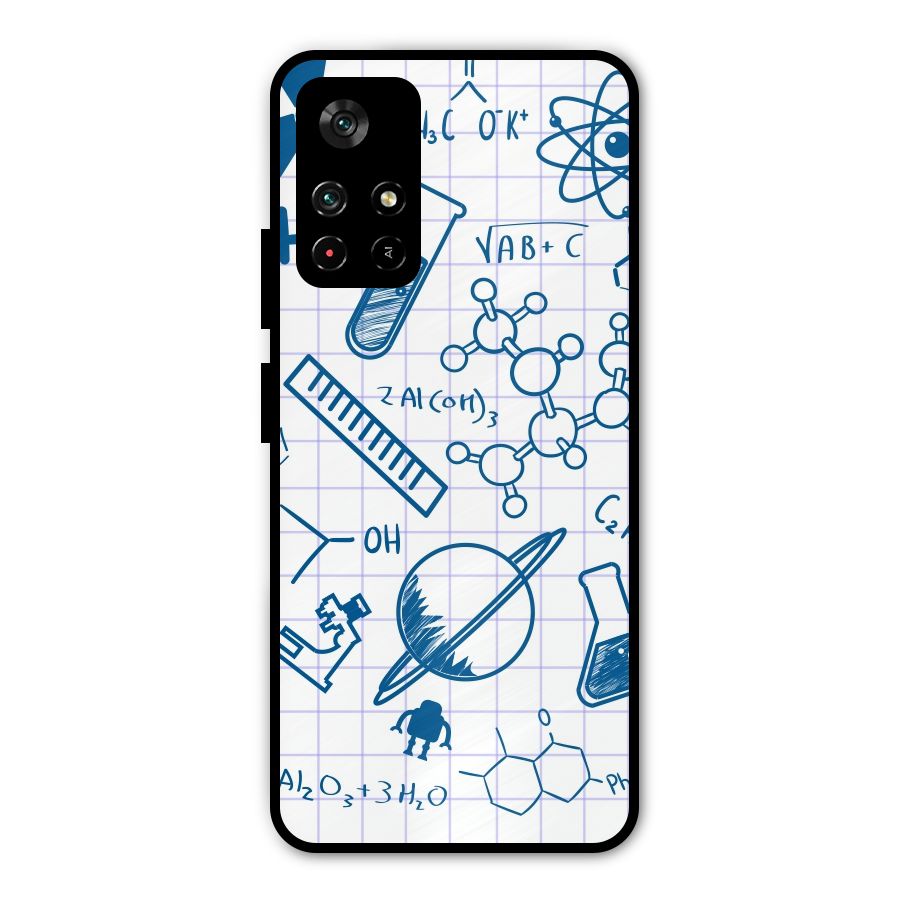 Science Notebook Metal Back Case for Redmi Note 11T 5G