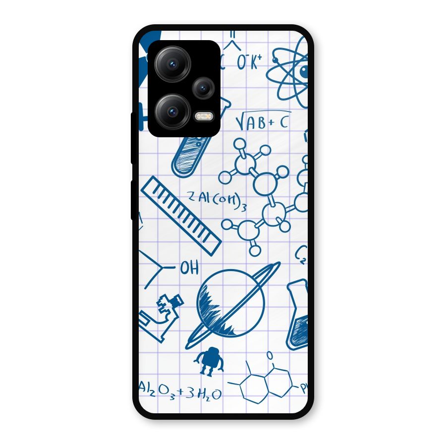 Science Notebook Metal Back Case for Redmi Note 12 5G
