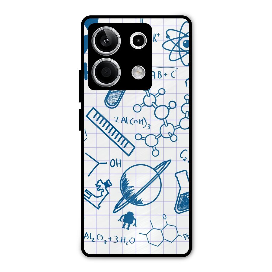 Science Notebook Metal Back Case for Redmi Note 13 5G