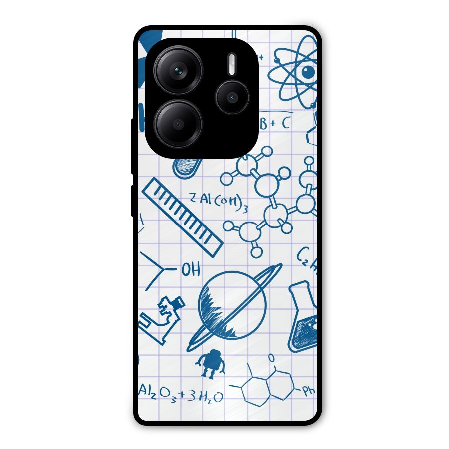 Science Notebook Metal Back Case for Redmi Note 14 5G