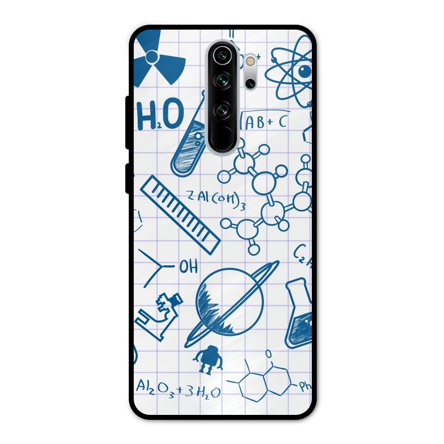 Science Notebook Metal Back Case for Redmi Note 8 Pro