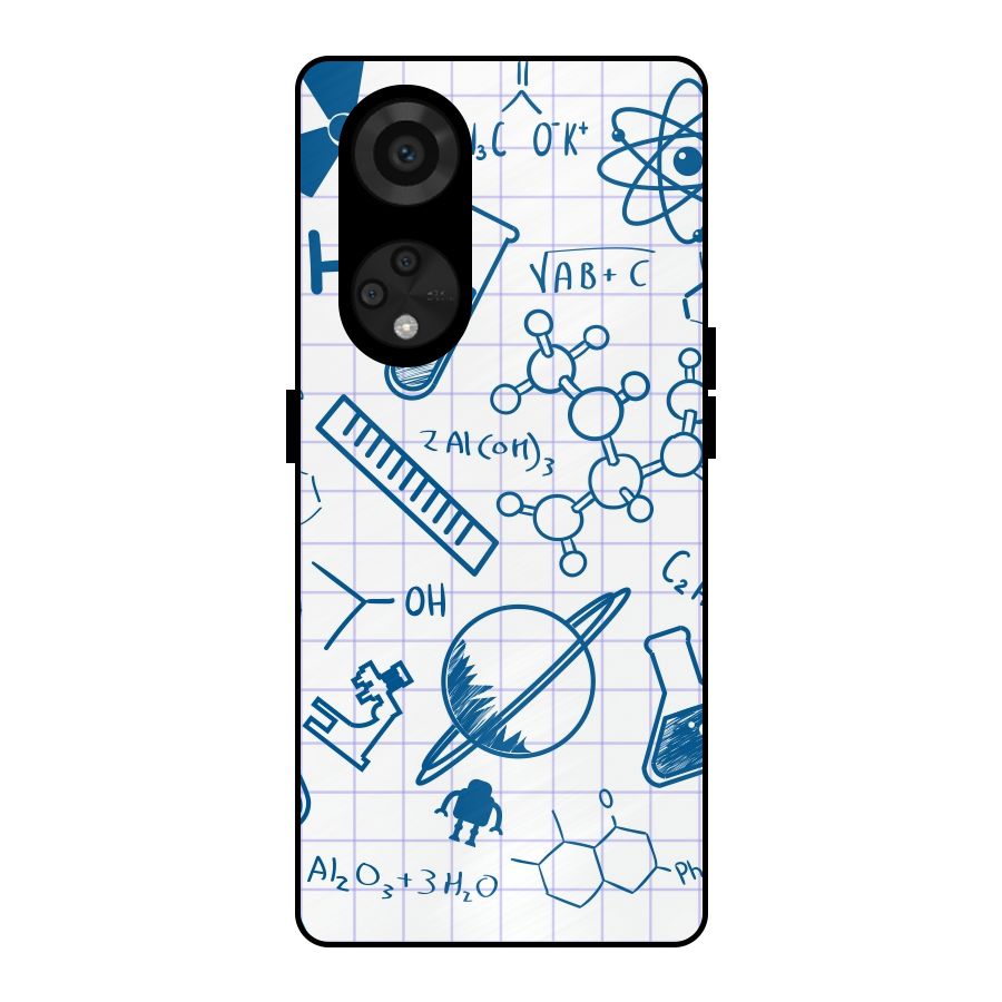 Science Notebook Metal Back Case for Reno8 T 5G