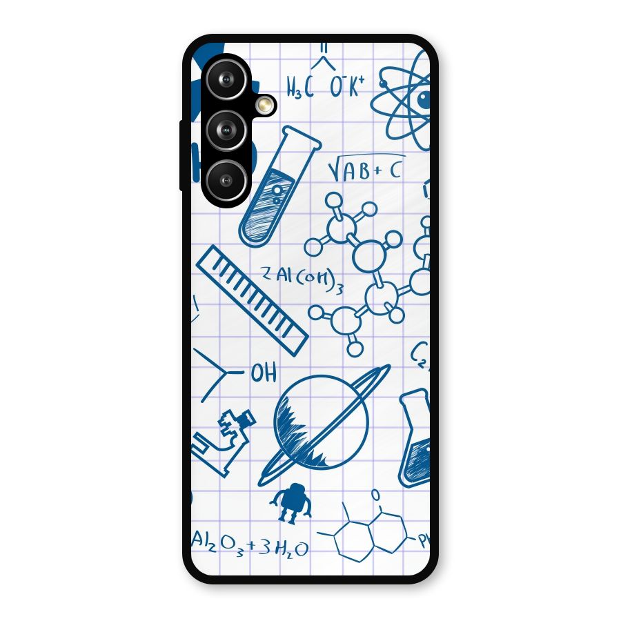 Science Notebook Metal Back Case for Samsung Galaxy M54
