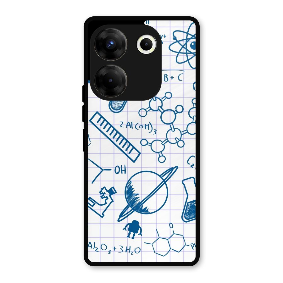 Science Notebook Metal Back Case for Tecno Camon 20