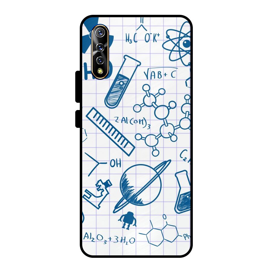 Science Notebook Metal Back Case for Vivo S1
