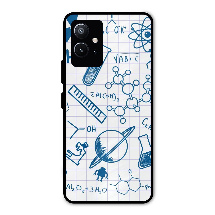Science Notebook Metal Back Case for Vivo T1 5G