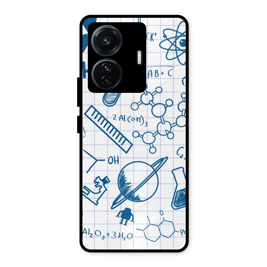 Science Notebook Metal Back Case for Vivo T1 Pro