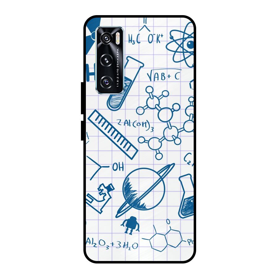 Science Notebook Metal Back Case for Vivo V20 SE
