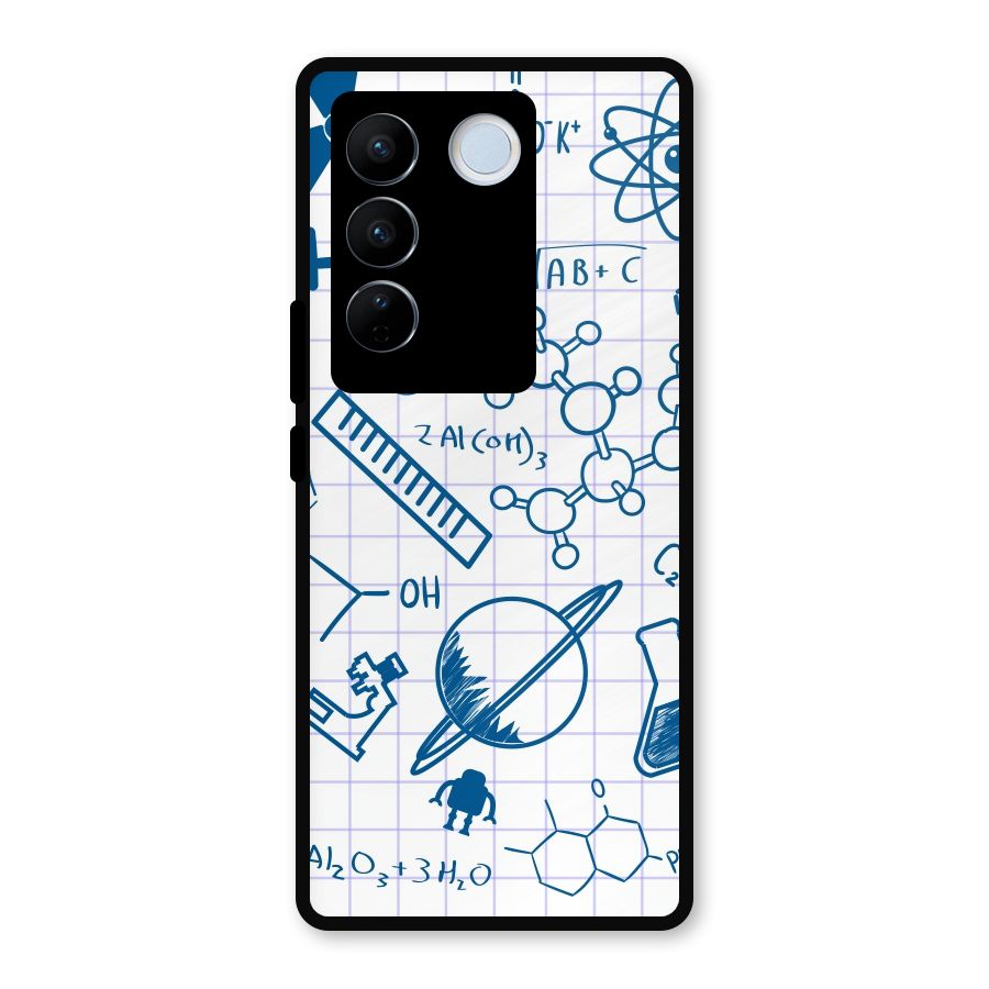 Science Notebook Metal Back Case for Vivo V27 Pro