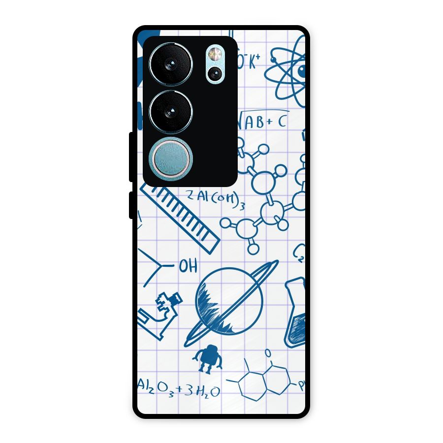 Science Notebook Metal Back Case for Vivo V29 Pro