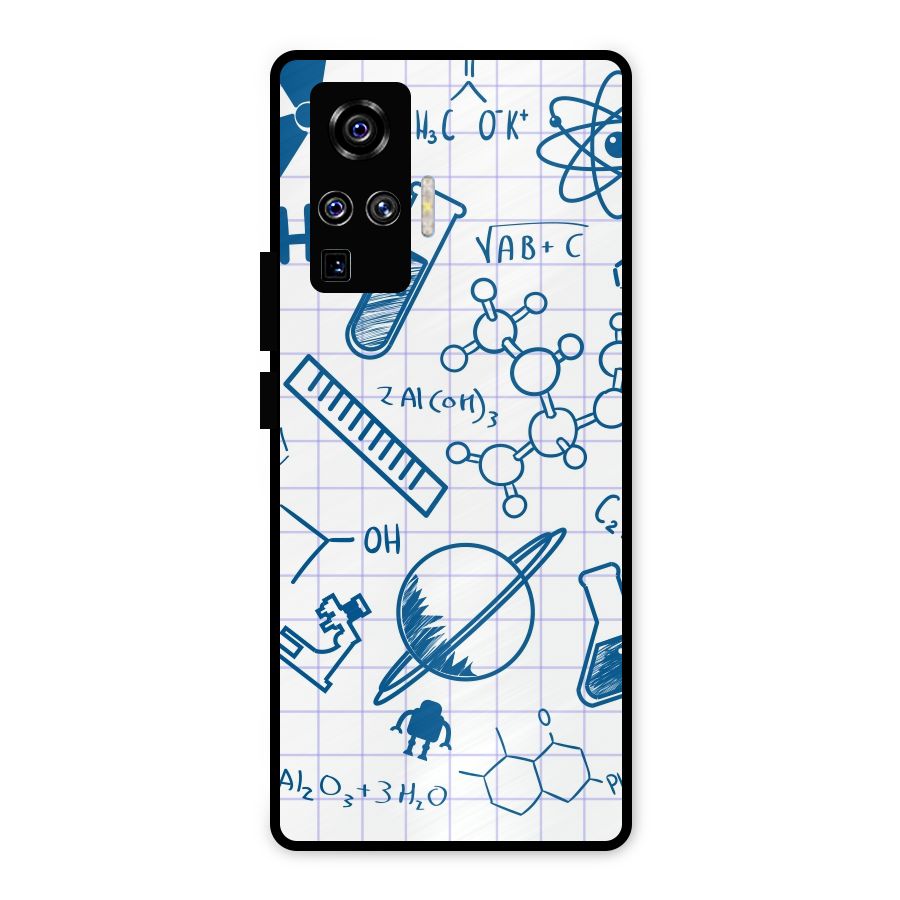 Science Notebook Metal Back Case for Vivo X50 Pro