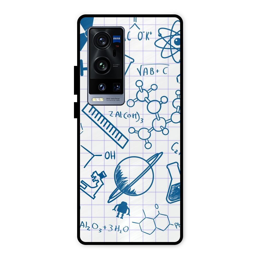 Science Notebook Metal Back Case for Vivo X60 Pro Plus