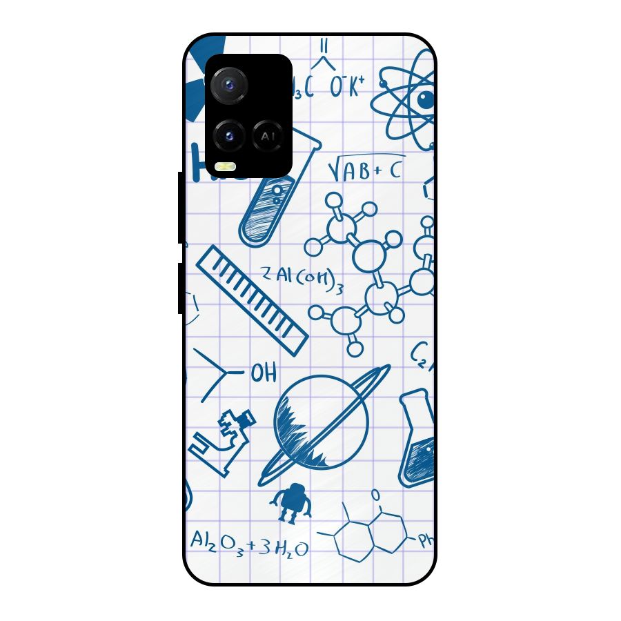 Science Notebook Metal Back Case for Vivo Y21T