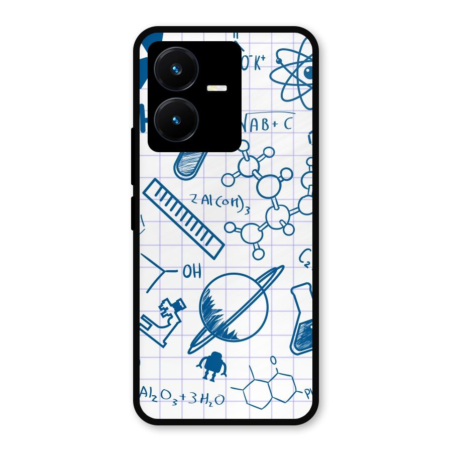 Science Notebook Metal Back Case for Vivo Y22