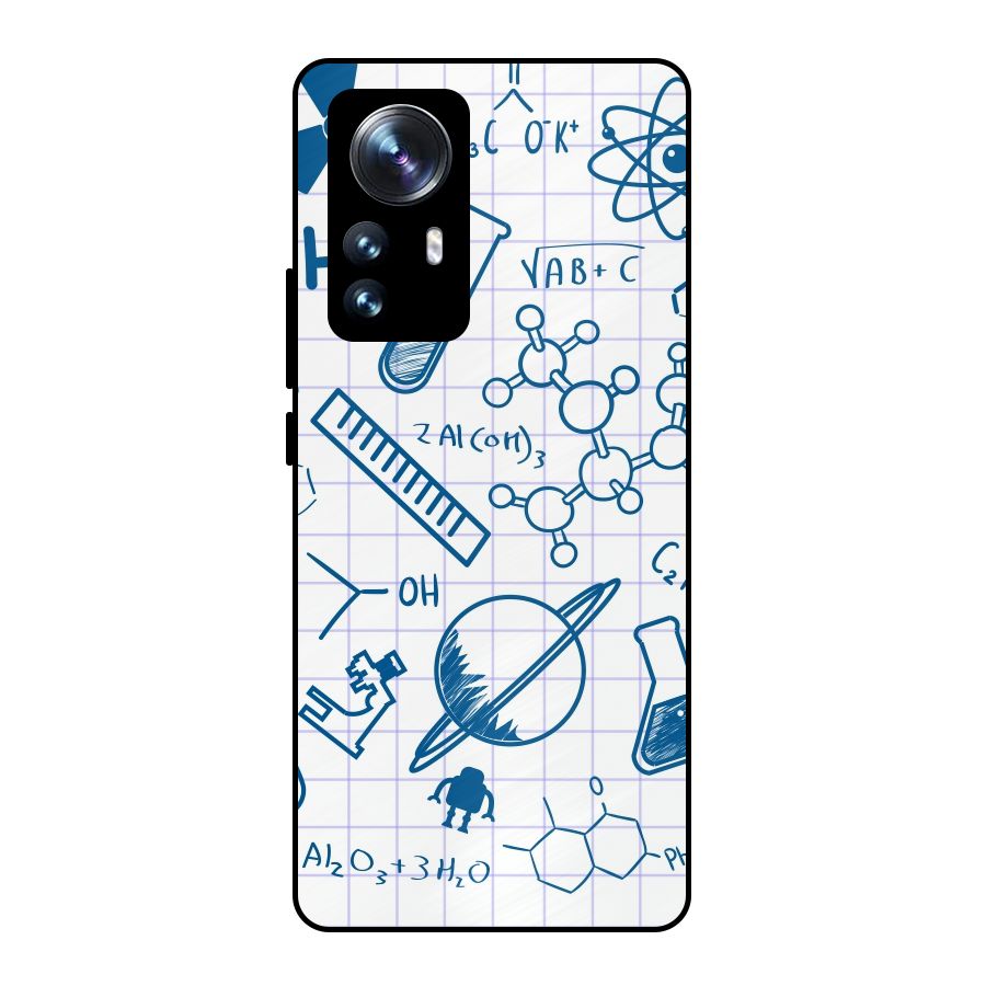 Science Notebook Metal Back Case for Xiaomi 12 Pro