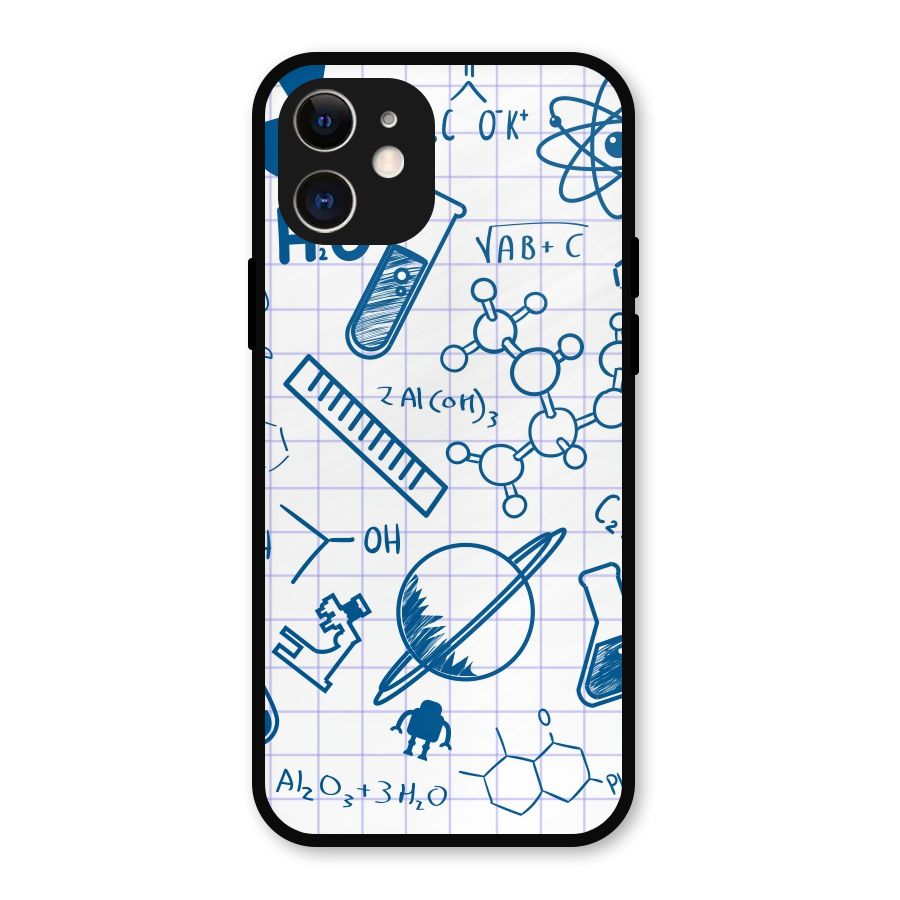 Science Notebook Metal Back Case for iPhone 12