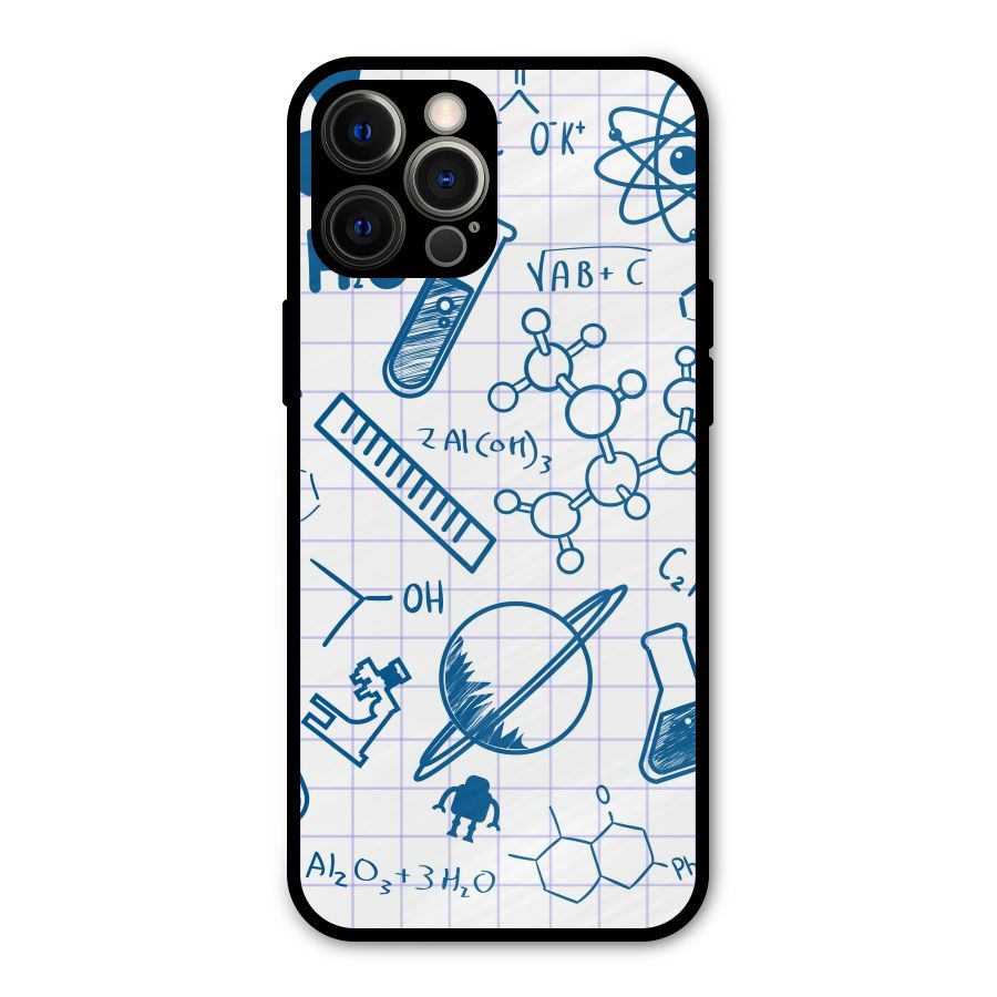 Science Notebook Metal Back Case for iPhone 12 Pro Max