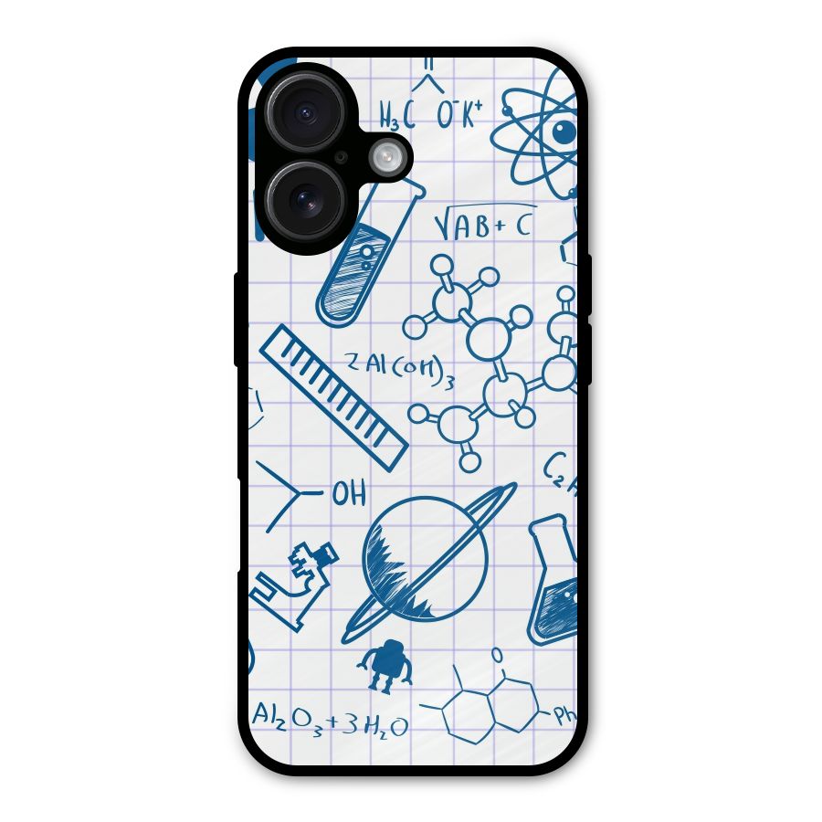 Science Notebook Metal Back Case for iPhone 16