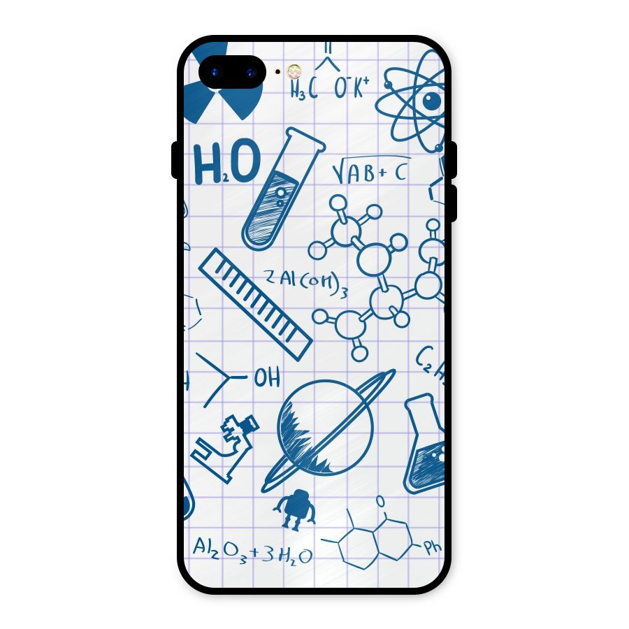 Science Notebook Metal Back Case for iPhone 8 Plus