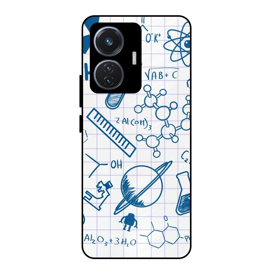 Science Notebook Metal Back Case for iQOO Z6 44W