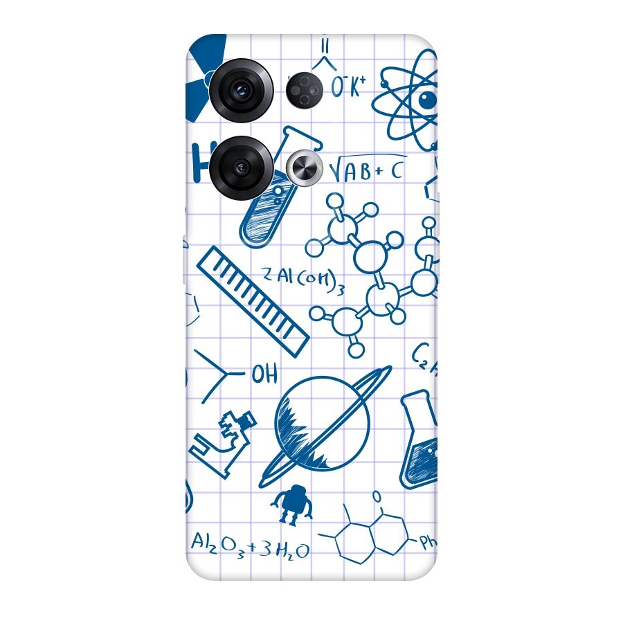 Science Notebook Original Polycarbonate Back Case for Oppo Reno8 Pro 5G